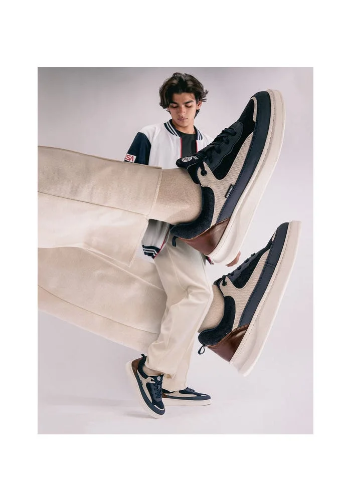 Bacca Bucci Navy VIBE-STEP Low-Top Lightweight EVA Sole Sneakers for Men | Best Price UAE